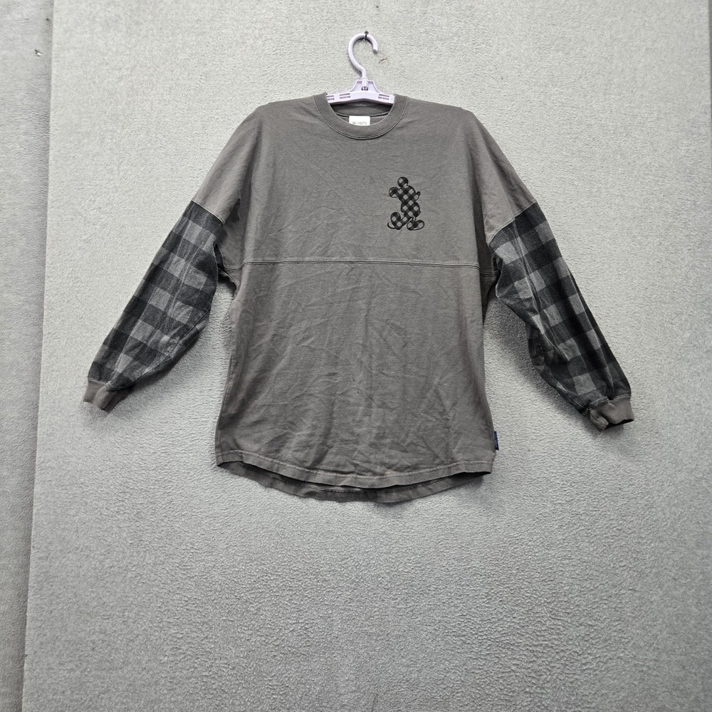 Disney Men S Gray Plaid Spirit Jersey Unisex Mickey Mouse Disneyland Resort Logo